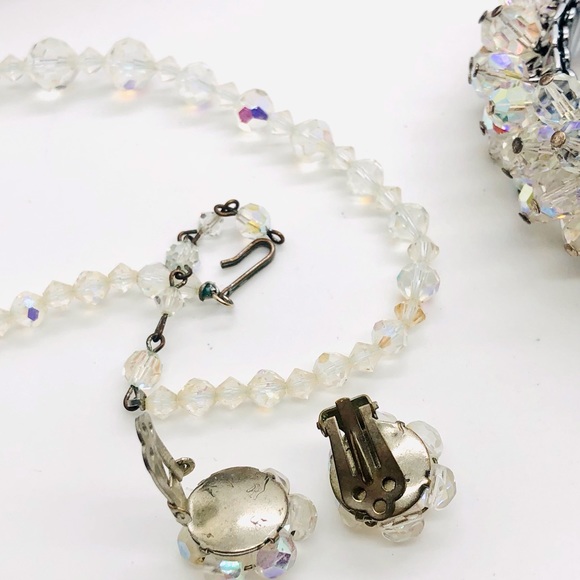 Vintage Deco Aurora Borealis Crystal Bead Jewelry - Picture 4 of 10